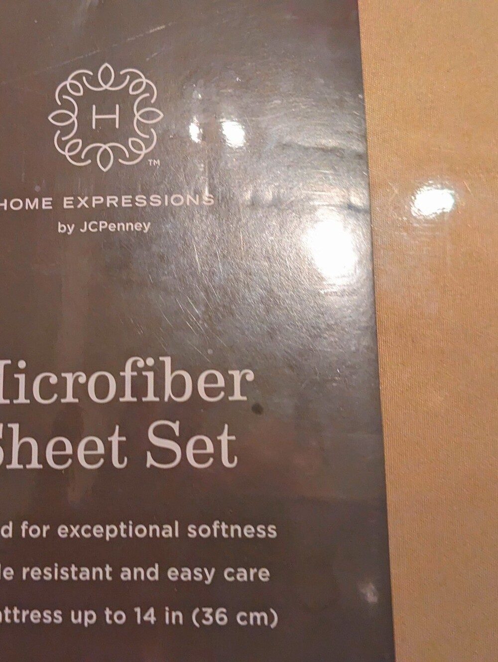 Expressions Microfiber Sheet Set - Beige/Tan